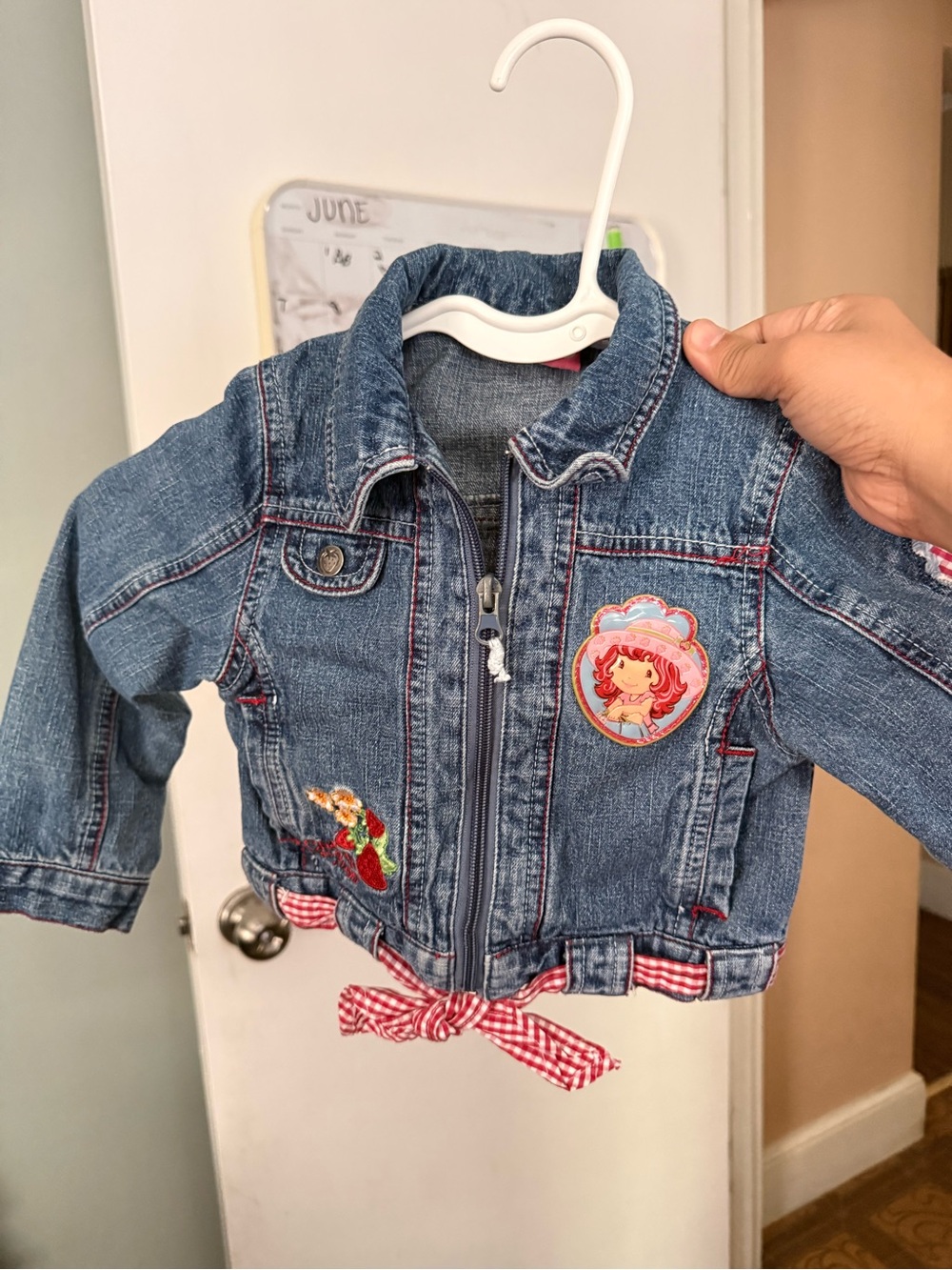 Y2K strawberry shortcake denim jacket 2007 3Y